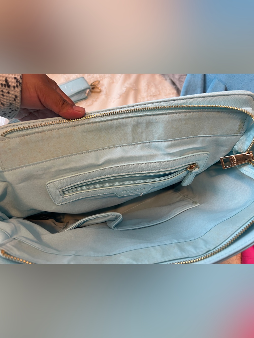 BCBG Paris Baby Blue Satchel - Picture 13 of 15